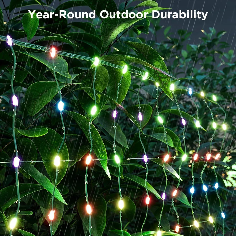 256/1536 LEDs Christmas Net Lights Outdoor Mesh Lights Waterproof String Lights for Bushes Garden Holiday Party Patio Decor