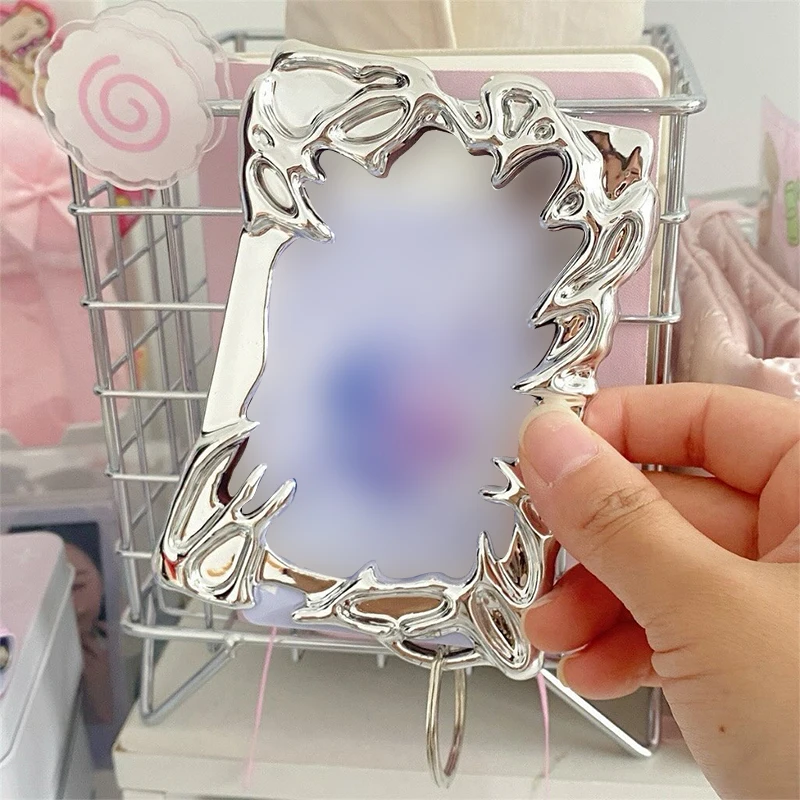 Creative Idol Photo Card Holder, Electroplate, Plastic Frame, K-pop Photo Binder, Original Design, Wholesale, 2024