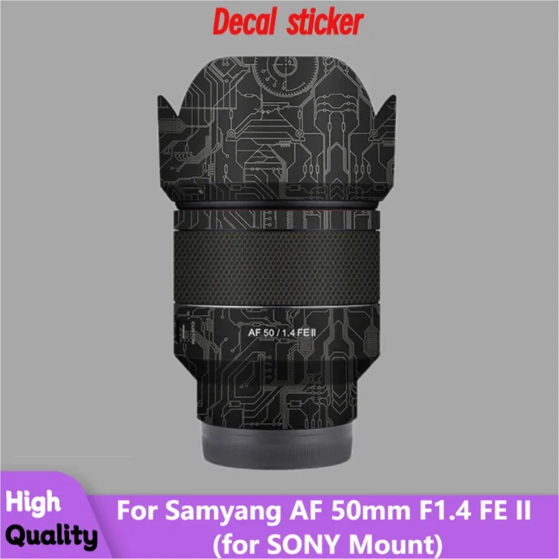 For Samyang AF 50mm F1.4 FE II for SONY Mount Lens Sticker Protective Skin Decal Vinyl Wrap Film Anti-Scratch Protector Coat