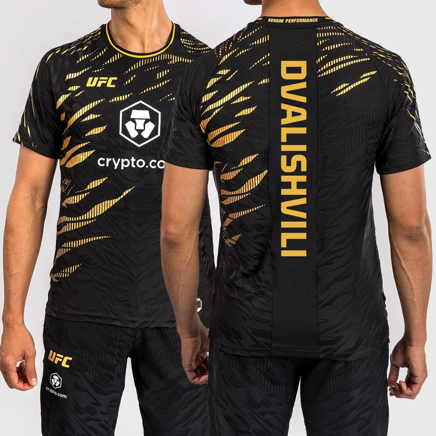 2025 Summer New Hot Selling Extreme Sports Boxing Ufc Competition Enthusiasts Round Neck Gold T-shirt Casual Quick Drying Tees