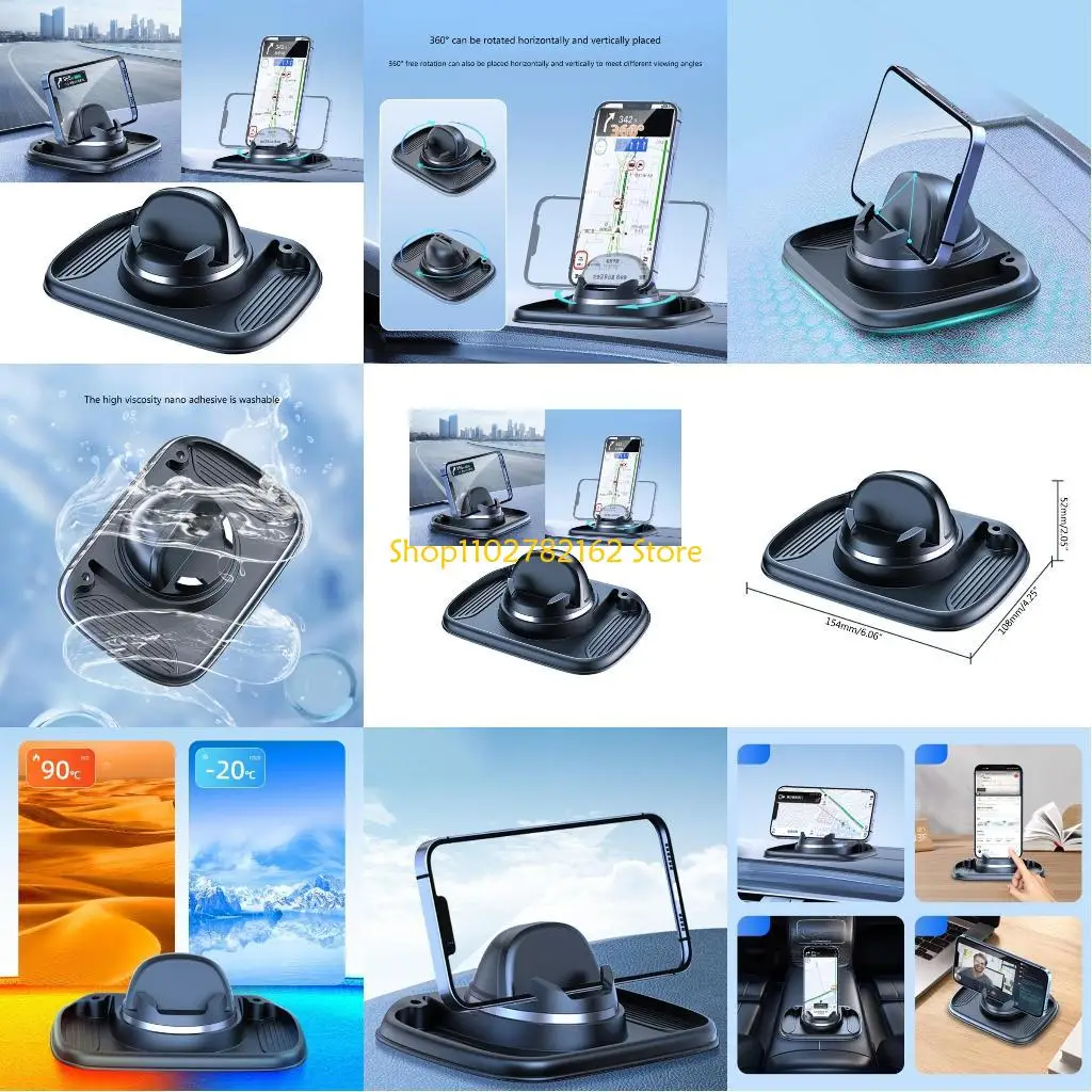 

547B Cellphone Bracket with Phone Number Plate Temporary Parking Card DashOrnament