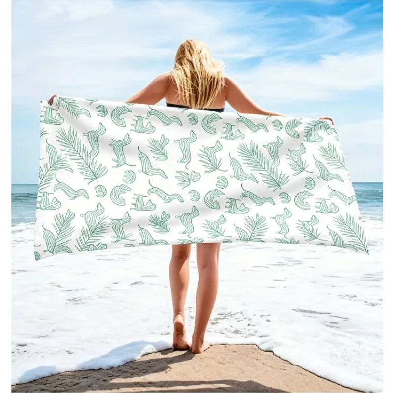 Kids City Road Map Beach Towel, Microfiber Sand Free Quick Dry, Interactive Play Mat Print, Soft Absorbent for Toddlers & Summer