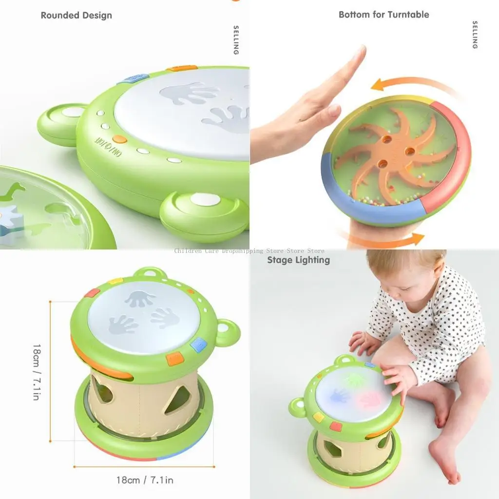 Geluidsmuzikaal speelgoed Meerdere functies Elektrische op instrumenttrommel voor baby