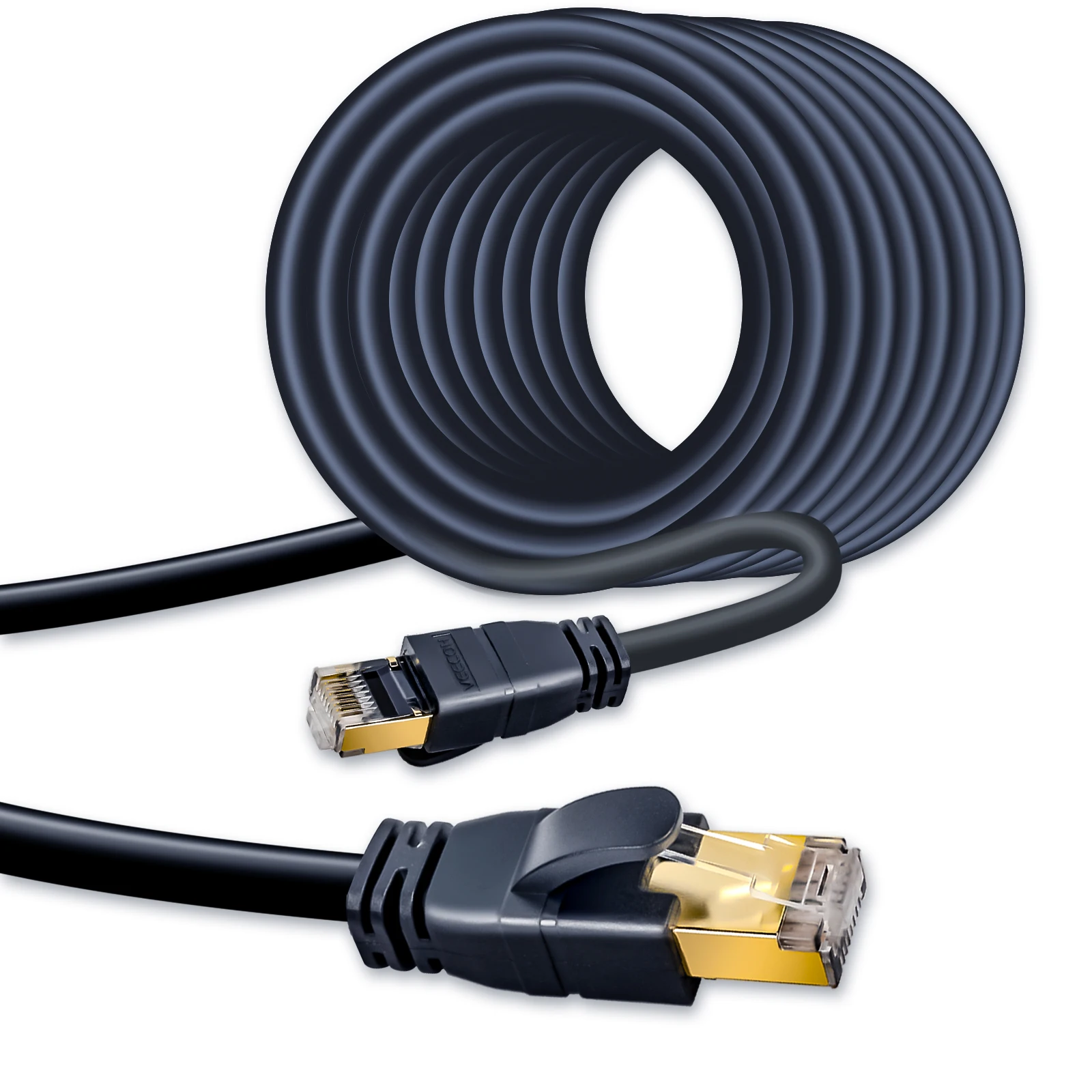 VEECOH CAT7สาย Ethernet 1M ความเร็วสูง10Gbps 600MHz RJ45สาย LAN สำหรับ Router PS5 PS4 TV smart Home PVC ทองแดง Core