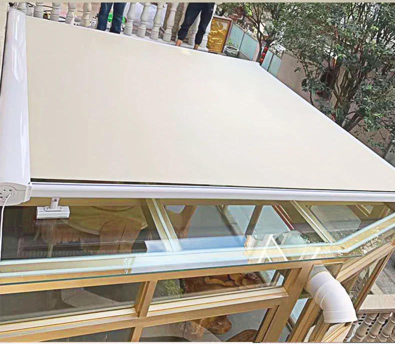 jg-Metal Material Electric Folding Shade Sliding Roof Canopy Awnings