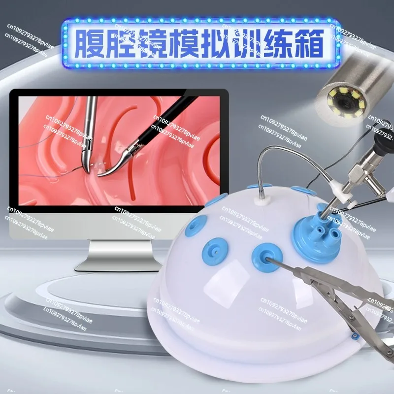 Laparoscopic surgery simulation training instrument single hole/hemisphere simulation training box