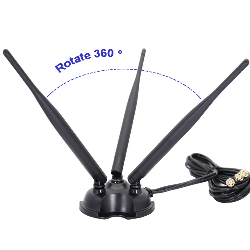 Imagem -02 - Cabo de Extensão Dual Band com Base Magnética Antena Rpsma 12db Wifi Router Networking Placa de Rede sem Fio 3x3 2.4g 5.8g