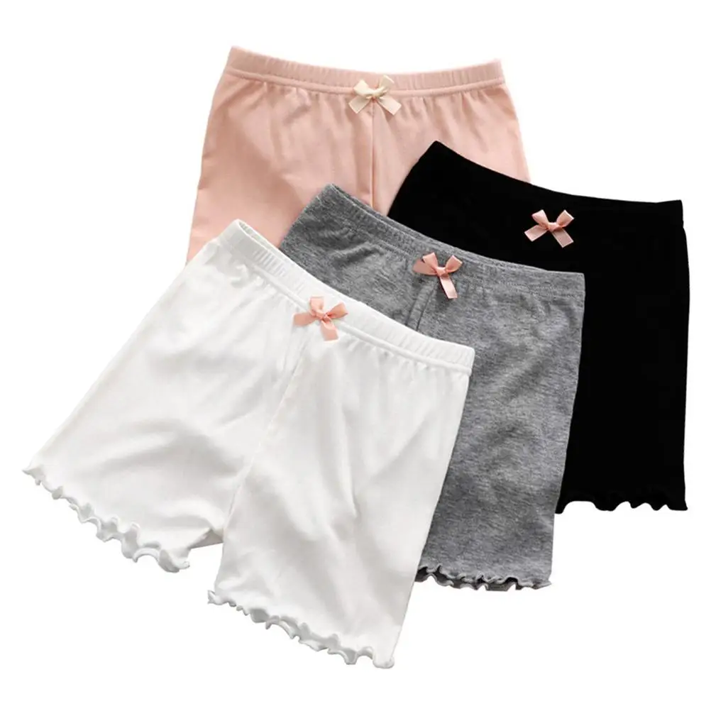 

4Pcs Kids Safety Pants Girls Comfortable Modal Fabric Underwear Short Underskirt Breathable Elastic Leggings Party Gifts