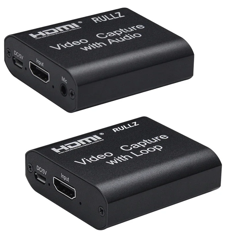 4K HDMI Capture Card 1080p Game Recording Device USB 2.0 Video Recorder Box HD Loop Mic Audio for PS3 PS4 Xbox PC Live Streaming