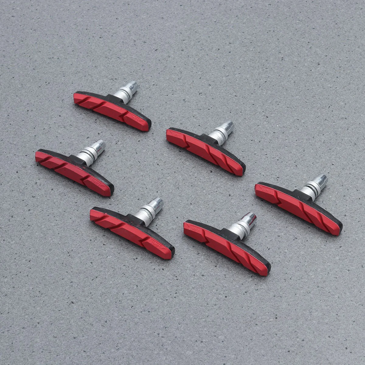 3 Pairs of Mountain Road Cycling Bike V Brake Pads Braking Shoes Blocks Cycling Accessories for V-brake System (Red)