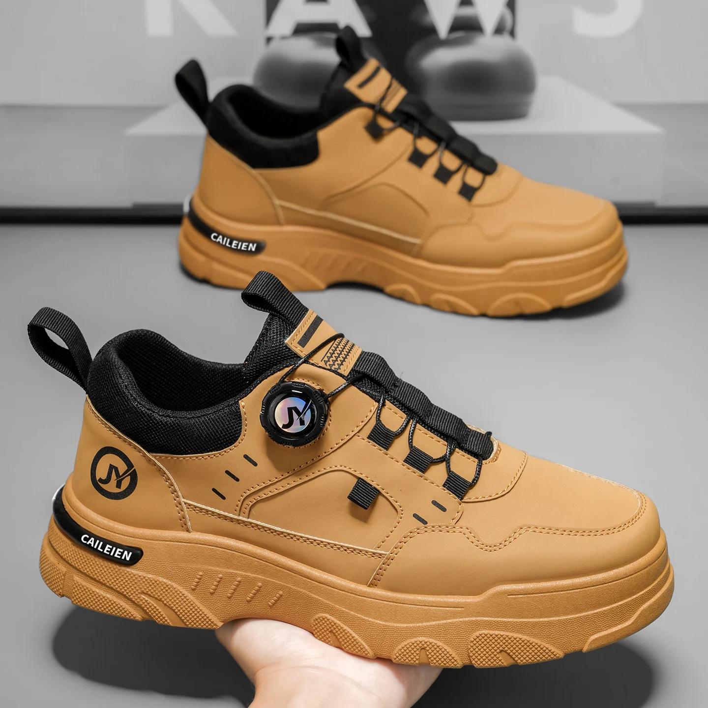 Mid Top Wear Resistant Hiking Boots Shock Absorbing Insole Anti Slip Outsole Waterproof Outdoor Trekking Mountain Shoes
