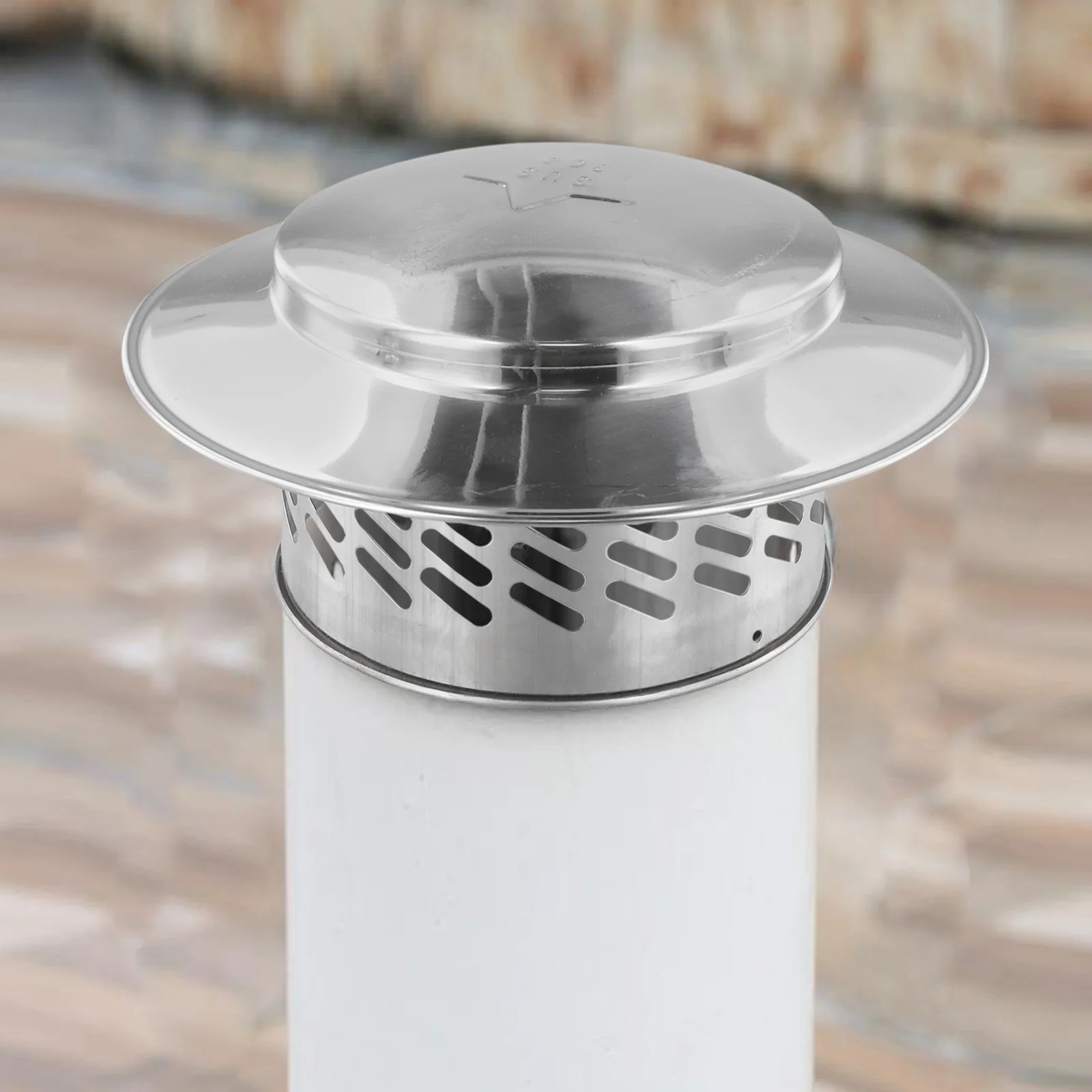 High Quality 80-220mm Stainles Steel Chimney Cap Exterior Wall Fresh Air Outlet Roof Pipe Exhaust Hood Ultralight Rain Cap