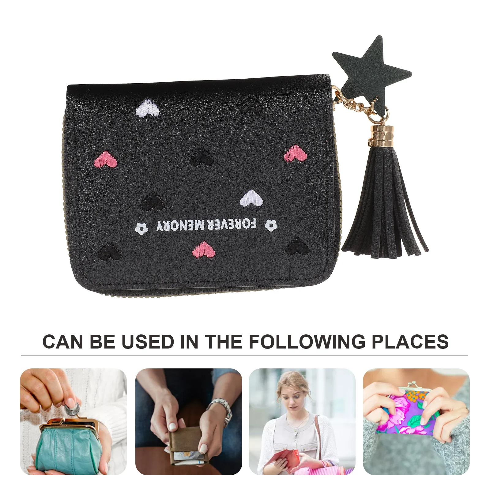 

Woman PU Cartoon Wallet Multi-Pocket Storage Bag Durable Card Coin Purse Fashion Organizer Protective