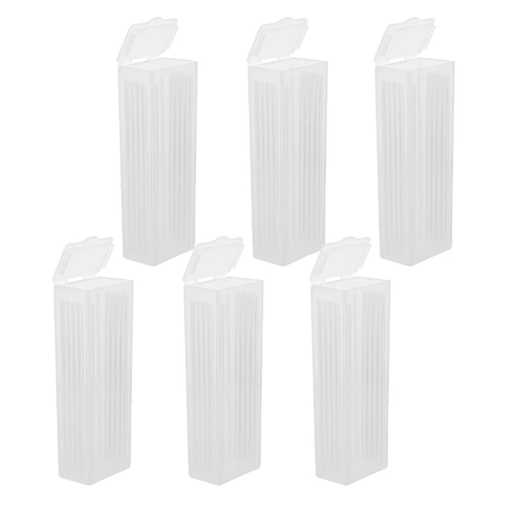 

6pcs Microscope Slide Boxes Waterproof 5Slides Portable Lab Coin Case Plastic Holder Specimens Storage Teaching