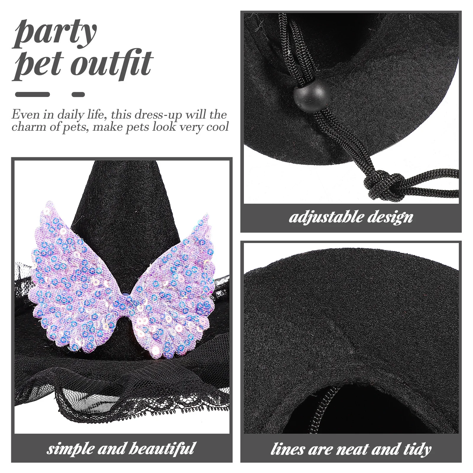 

Halloween Pet Costume Hat for Cat Dog Lightweight Non-Woven Fabric Party Decor Pet Hat Dog Costume