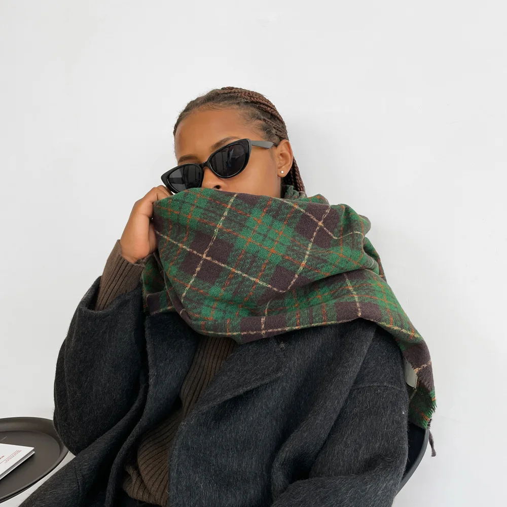 تقليد أوشحة كشميرية الرجال النساء الشتاء الملونة متقلب الأوشحة السميكة الدافئة تنوعا الأوشحة شال ملابس خارجية 4w936 #3