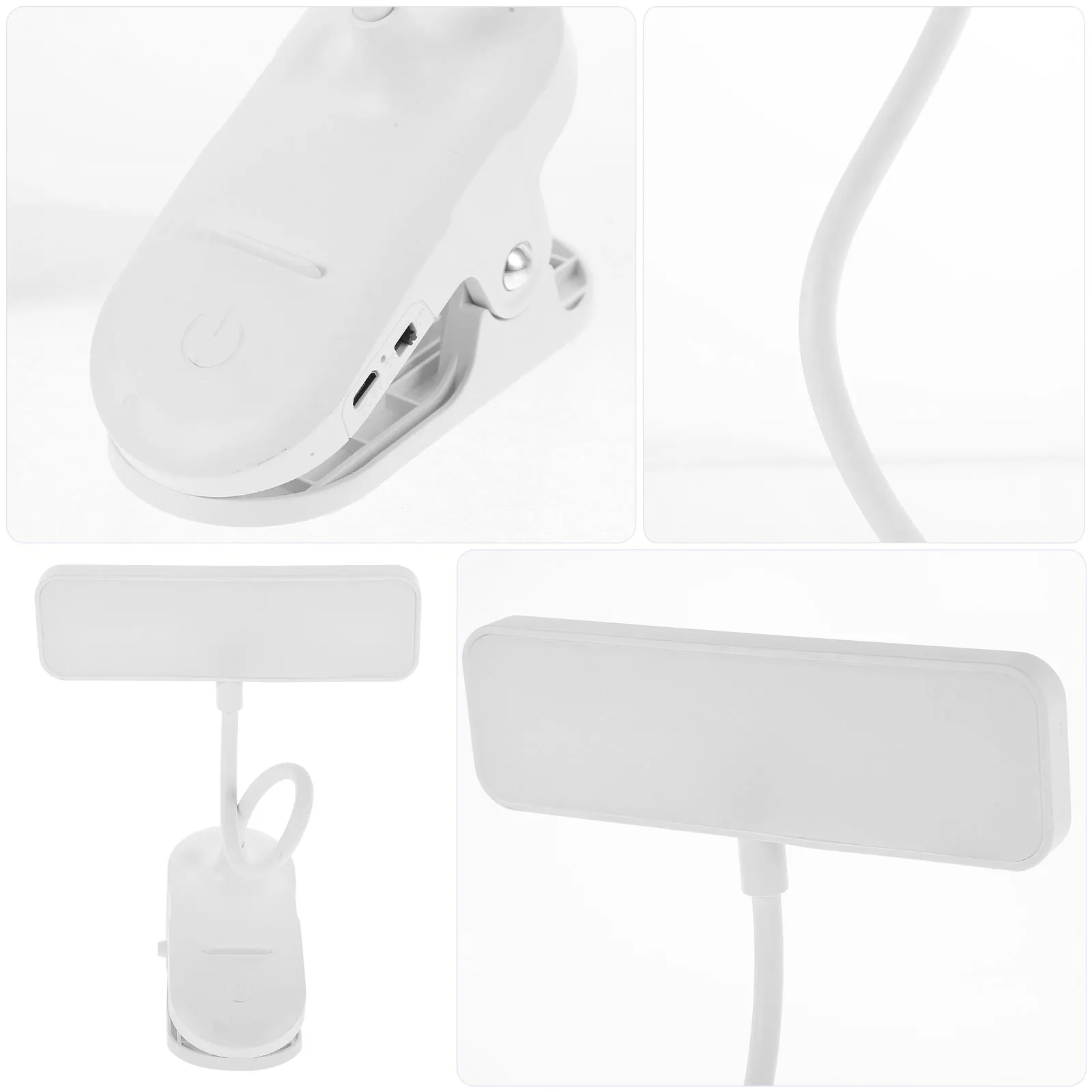 

Adjustable Brightness Rechargeable Led Reading Lamp Clip On Bedside Desk Light Portable For Home Office Use