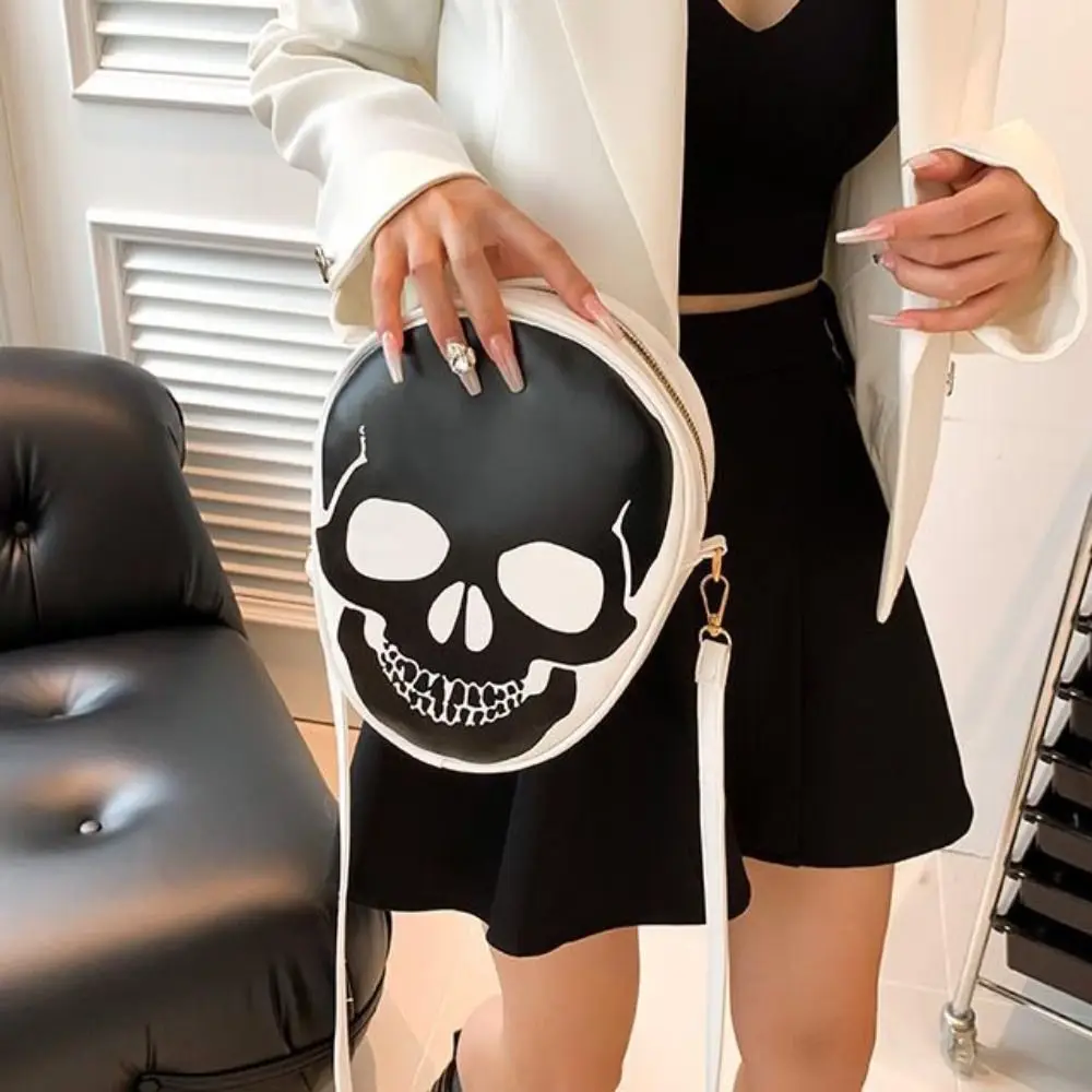 

Creative Halloween Skull Shoulder Bag Devil Purse Ghost Crossbody Bag Gothic Novelty Leather Candy Bag Festival Ornament