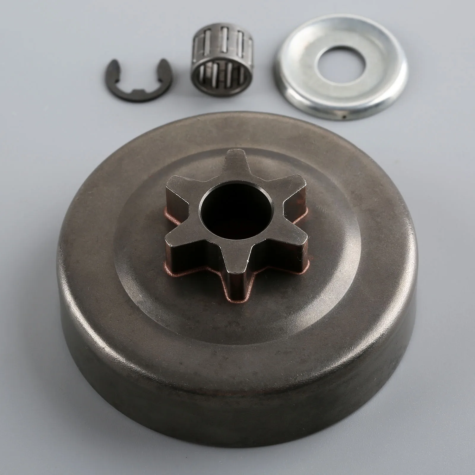 Kit de roda dentada de tambor de embreagem de motosserra 3/8 "6t arruela e-clip rolamento de agulha para stihl ms170 ms180 017 018 025 ms250 peças de reposição