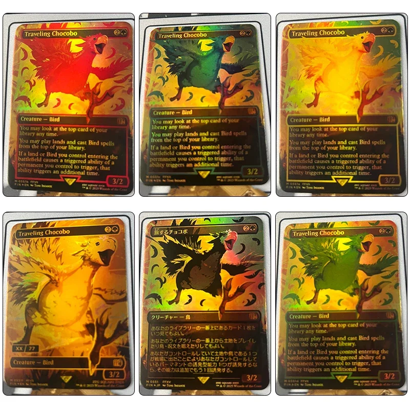 

Diy Magic The Gatherings Storms Коллекционная карточная игра Путешествия Chocobo Коллекция персонажей Флэш-карта Мультяшная игрушечная карта Подарок
