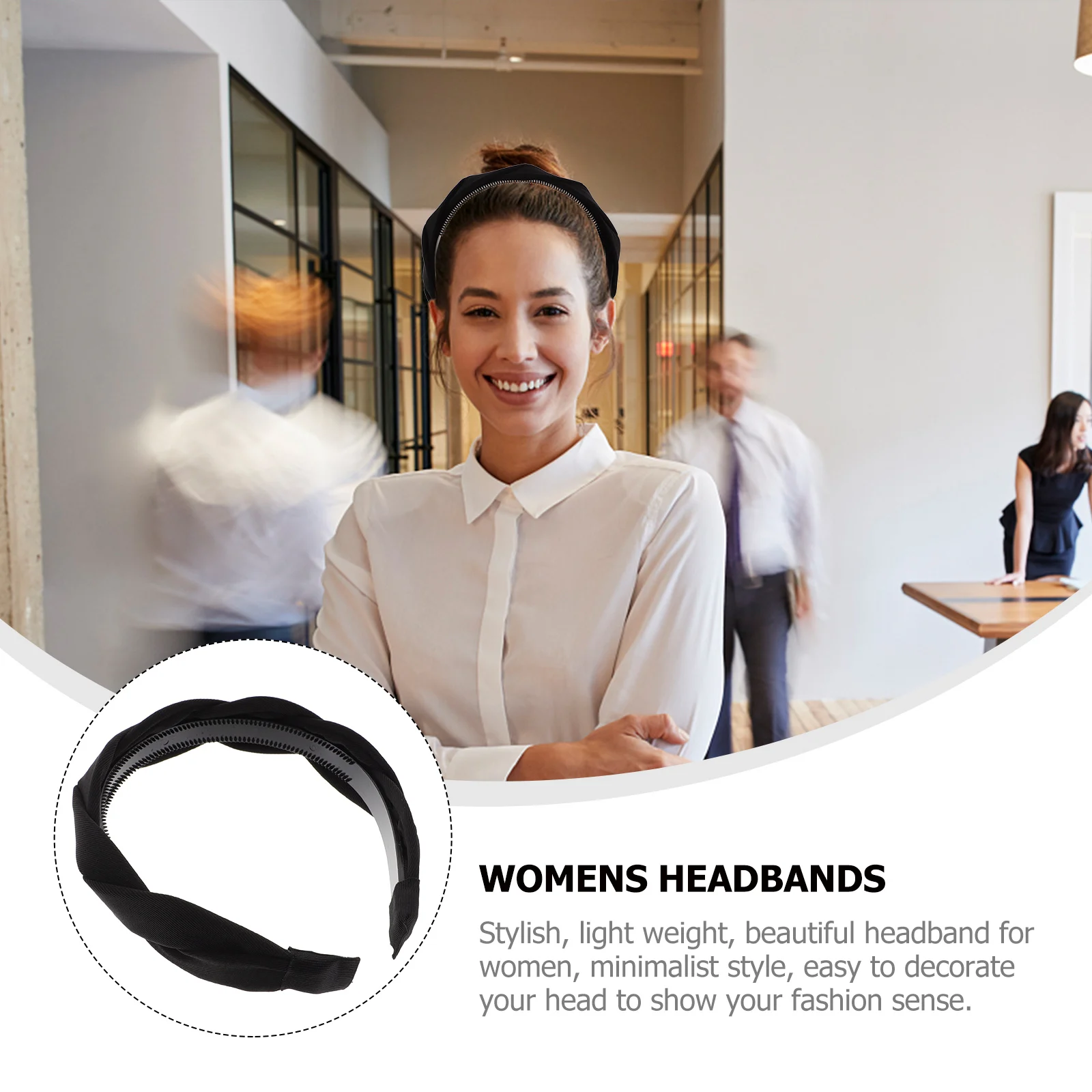 

French Headband for Women Short Hair Wide Braided Hairbands Hair Accessories Beach Festivals