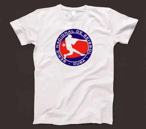 Cuba Baseball T Shirt 971 Retro White