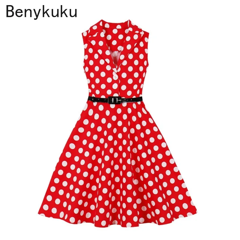 Meninas polka dot vestido vintage com cinto verão sem mangas rockabilly vestidos de princesa crianças festa ocasião especial roupas infantis