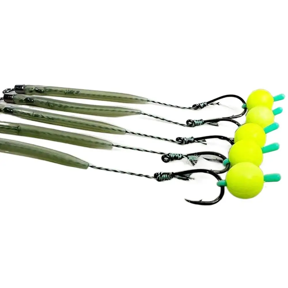 2024 Carp Fishing Accessories Carp Fishing Hook Anti twining Grass Carp Hair Rig Hook Fishing Pipe Anti bottom Fishhook