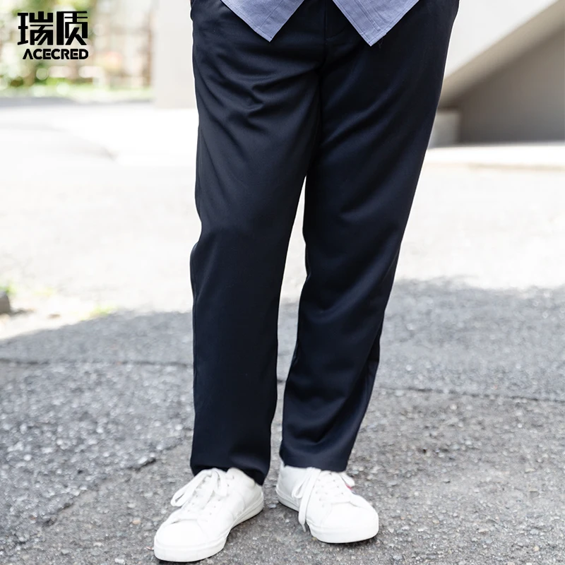 

Летние тонкие свободные повседневные брюки для мужчин среднего и старшего возраста, модные прямые брюки, удобные деловые брюки