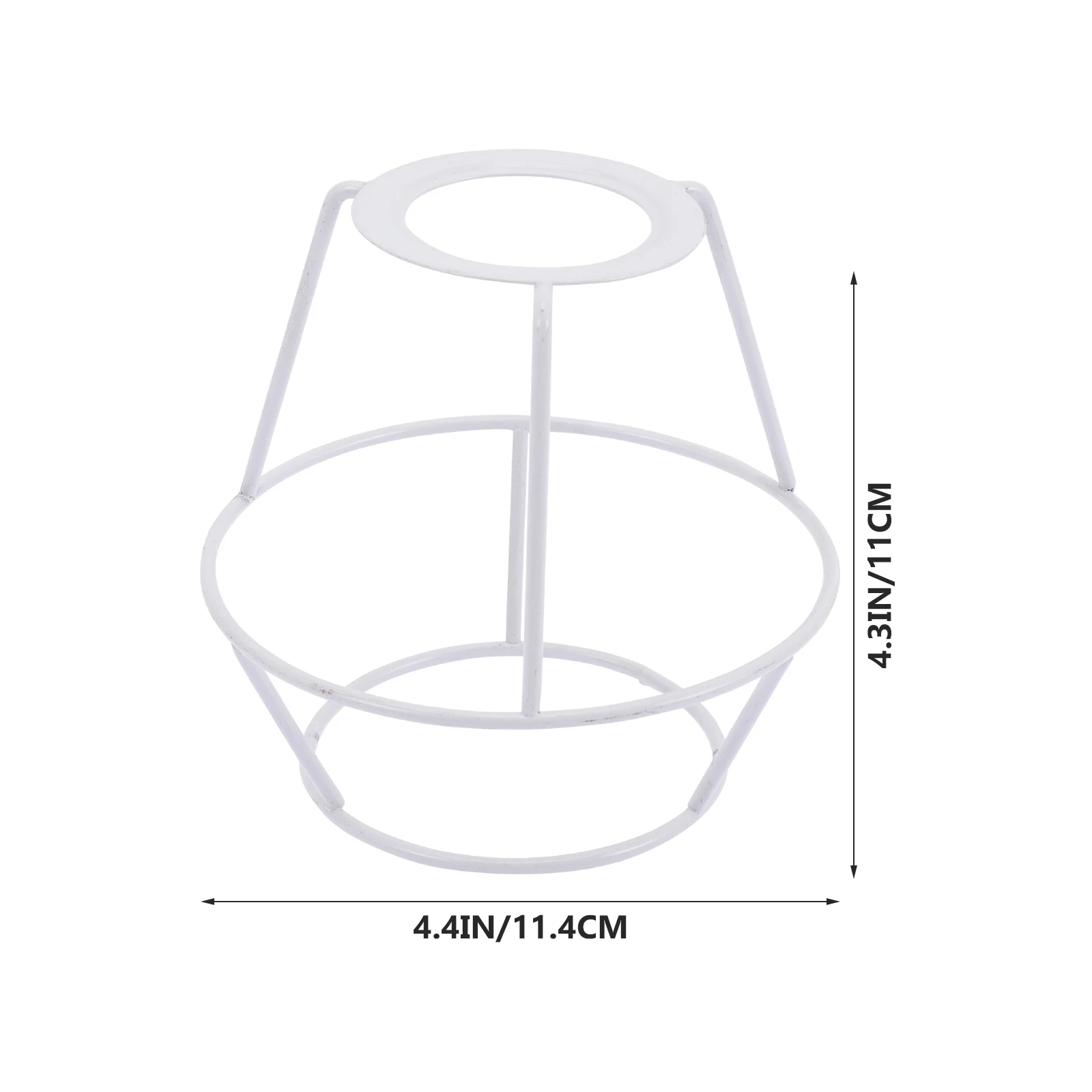 

Braided Table Stand Scalloped Lampshade Frame Metal Wire Light Cage Holder White Sturdy Welding High Temp Paint Rust Resistant