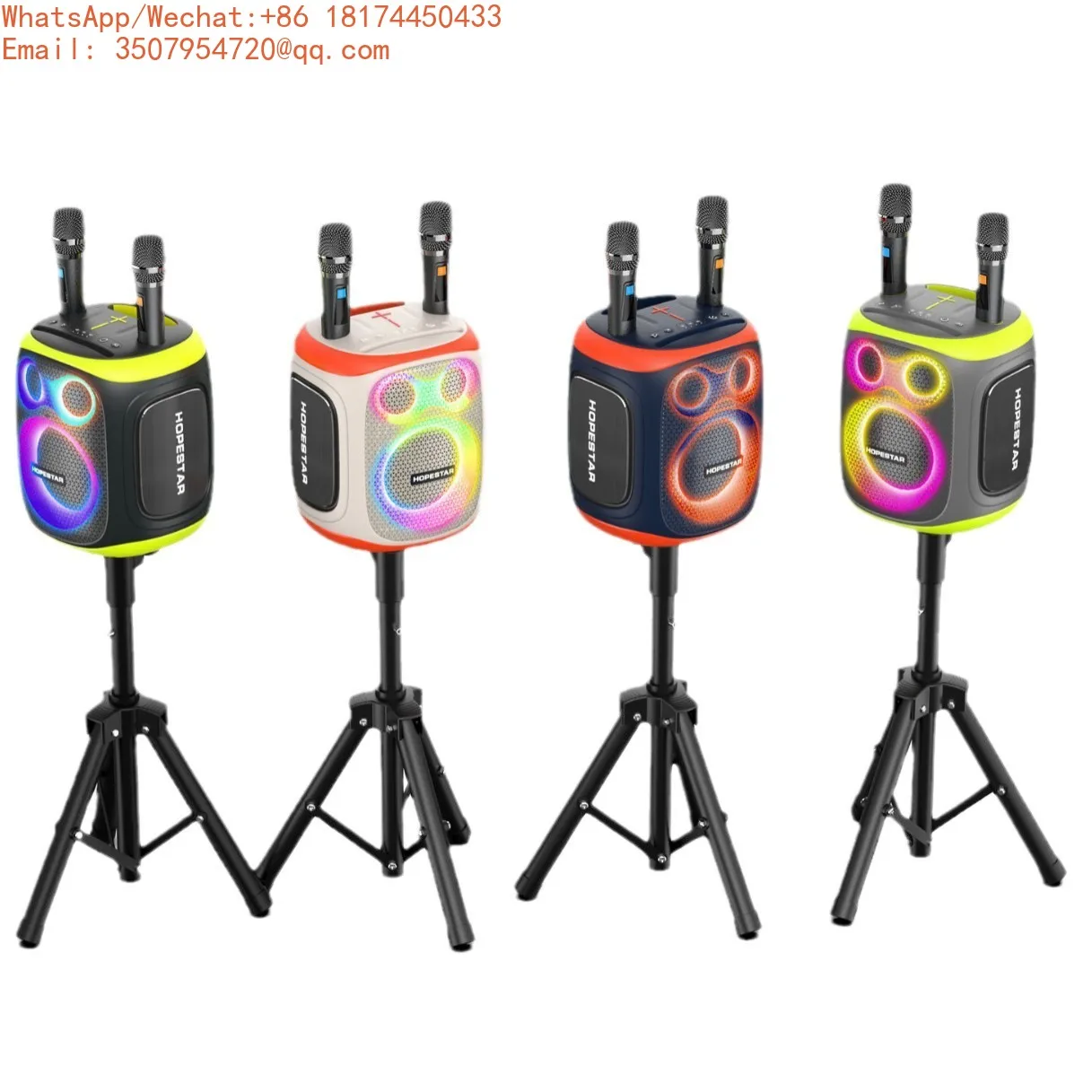 

HOPESTAR Party 130 120W Big Power Wireless Outdoor Portable Party Blue Tooth BT5.4 Guitar Bass Speaker With Dual Microphone