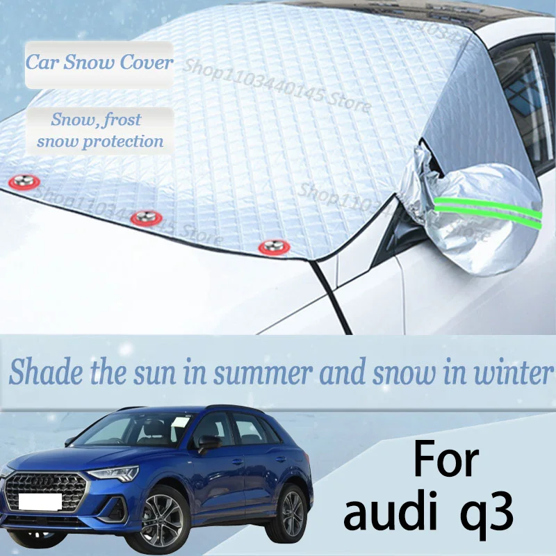 

For audi q3 car Snow Windscreen, Snow, Frost, Dust and UV Visor, Winter car clothing, thick magnetic