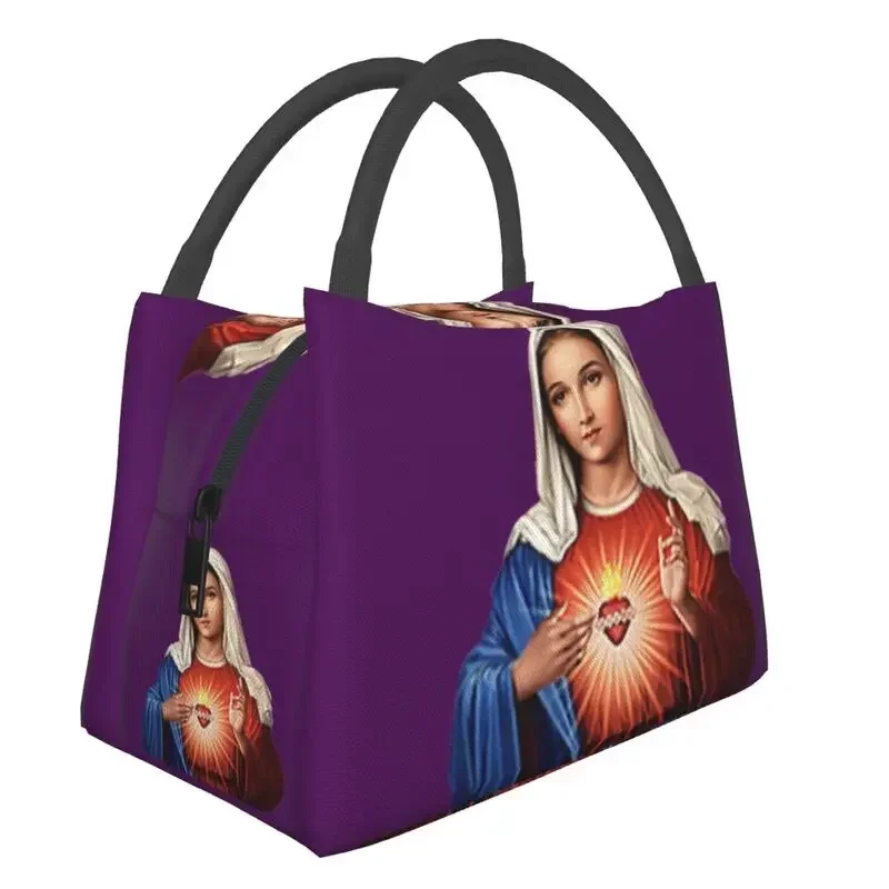 

Mary Our Lady Of Perpetual Help Mother God Resuable Lunch Box Women Multifunction Christianity Virgin Bag