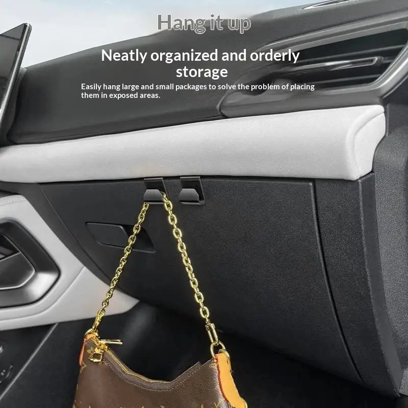 20 Stück universelle Auto-Haken für die Vorderseite, zur Befestigung an der Fahrertür, als Aufhänger, zur Wandmontage, zur Aufbewahrung im Handschuhfach, Auto-Innenraumzubehör. – Detail 2