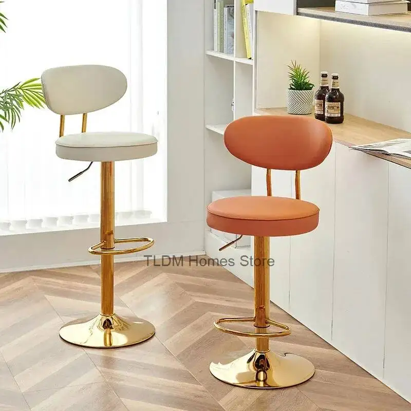 

Stools Adjustable Bar Modern Supplies Knee Rattan Tabure Stool Chairs Orange Backrest Chair Kitchen Bamboo Wheels High Design
