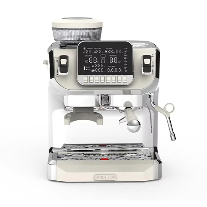 Professional 15 Bar Pump Espresso Coffee Machine Commercial Italian Restaurant Style Stainless Steel Housing  Hotel Use