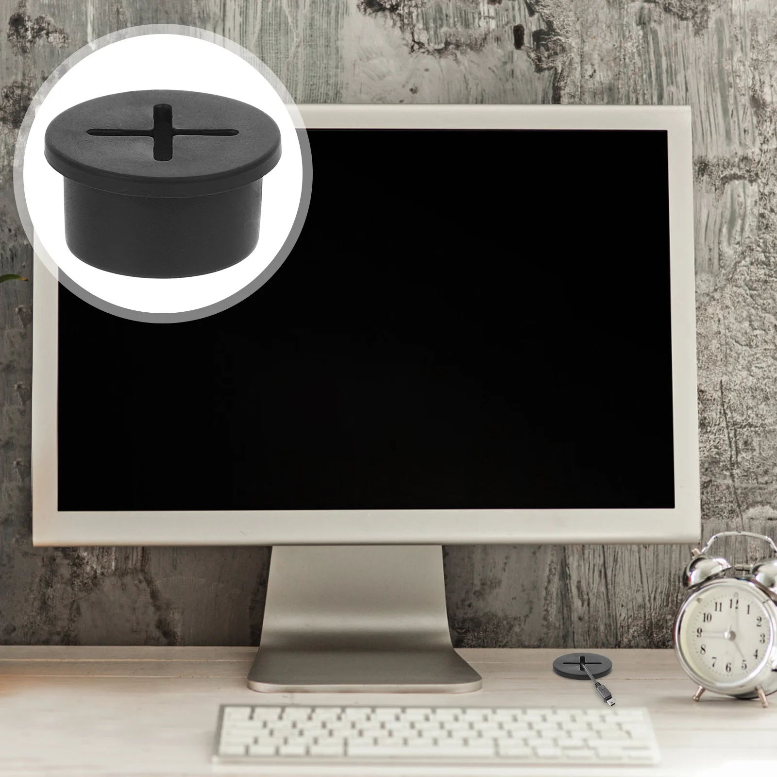 

12Pcs Rubber Grommet Kit for Wiring Dust Plug Cable Hole Cover Wire Protector for Desk Edge Protection Office Organization