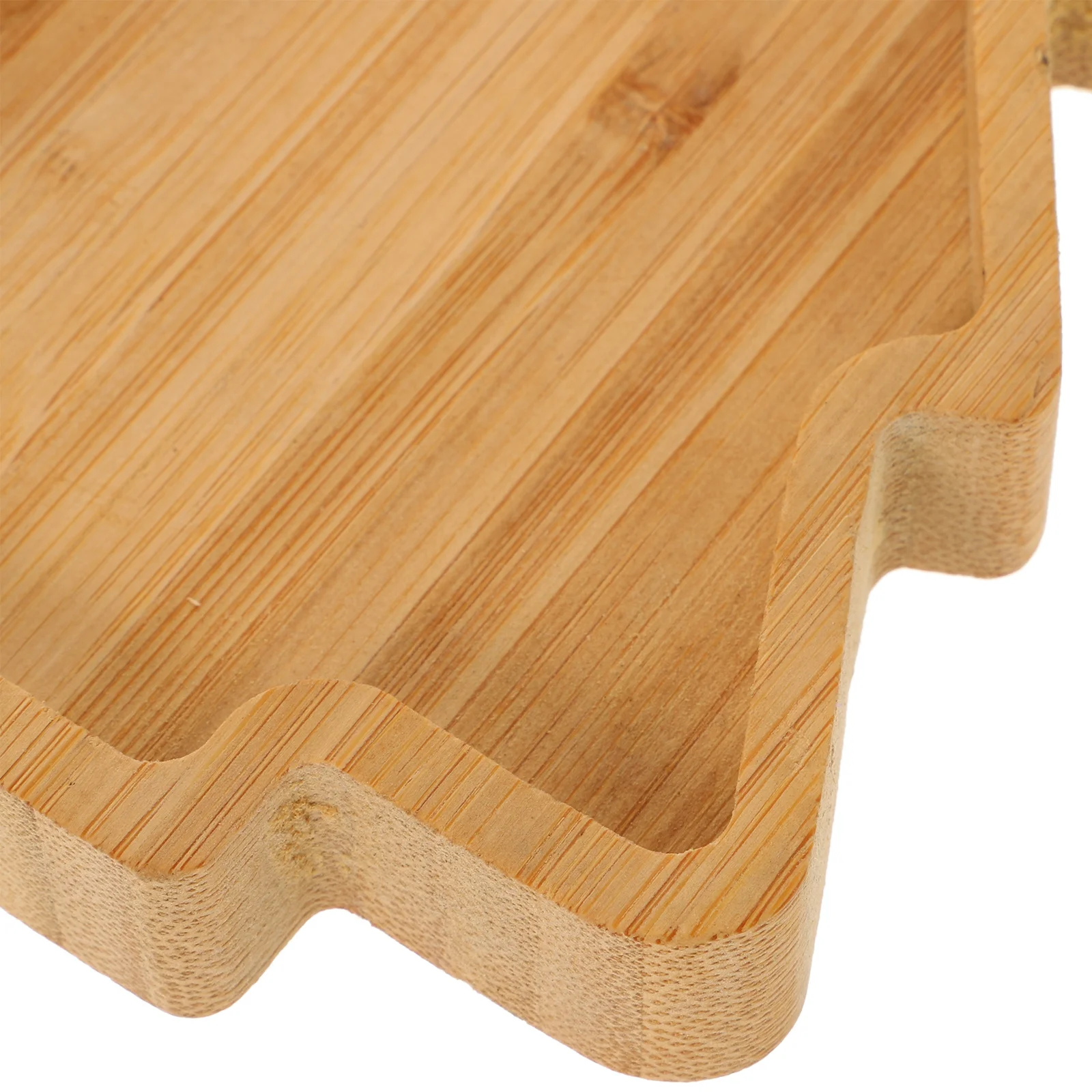 

2pcs Bamboo Fruit Serving Christmas Tree Shaped Appetizer Plate Dessert Tray Snack Dish For Holiday Party Xmas Food Plate