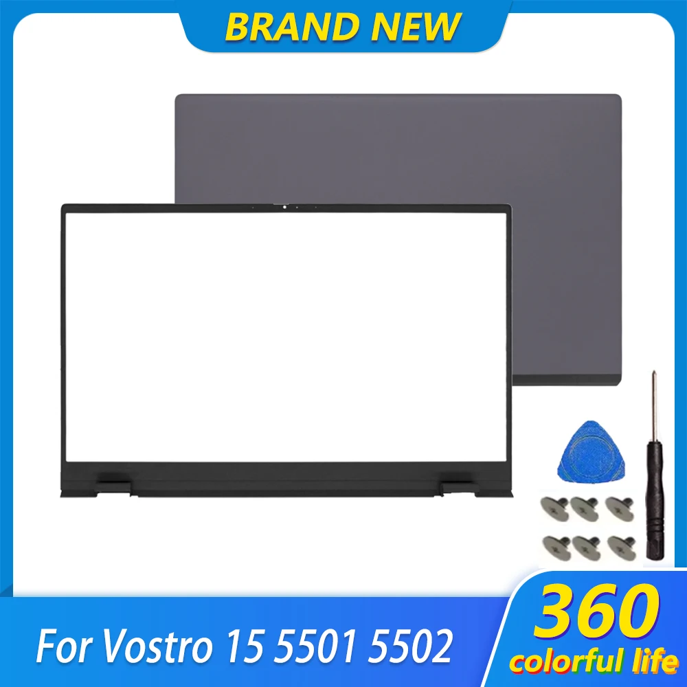 New For Vostro 15 5501 5502 V5501 V5502 Laptop LCD Back Cover Front Bezel Hinges Palmrest Lower Bottom Case Upper Top Cover
