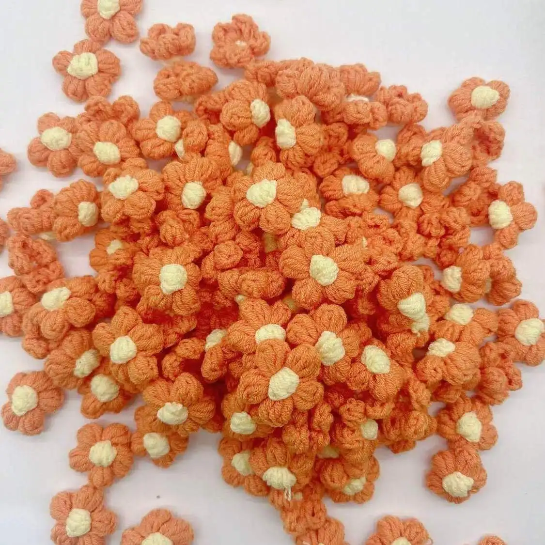 10Pcs Wolle Blume Aufkleber Für DIY Kleidung Hut Schuhe Handwerk Nähen Liefert Patches Headwear Haar Clips Decor Zubehör