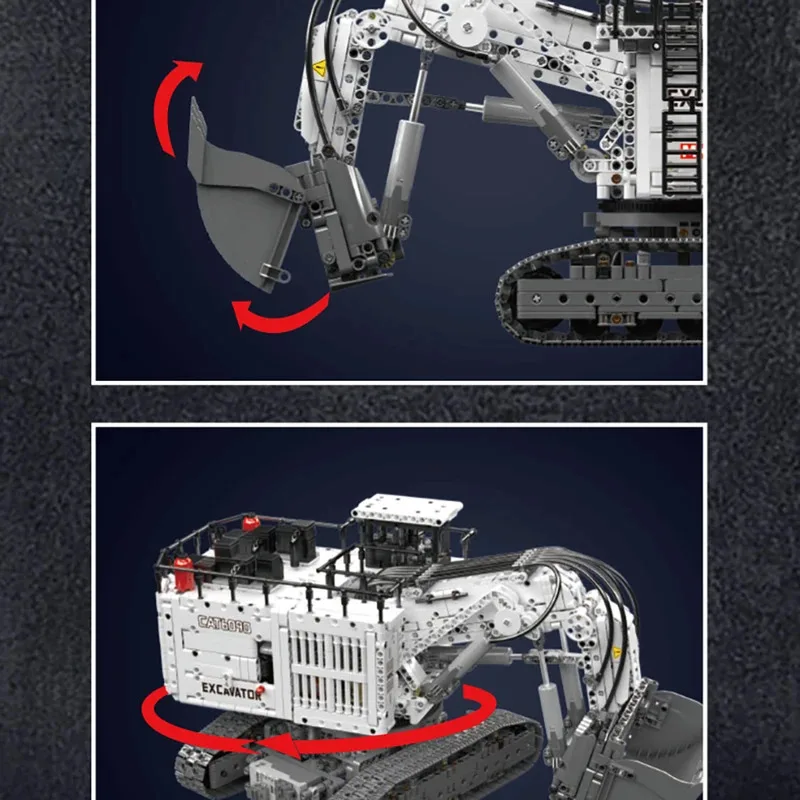 MOLD KING 17067 voiture technique jouets l'application et RC motorisé 6060 pelle sur chenilles bloc de construction assemblage camion brique enfants cadeaux
