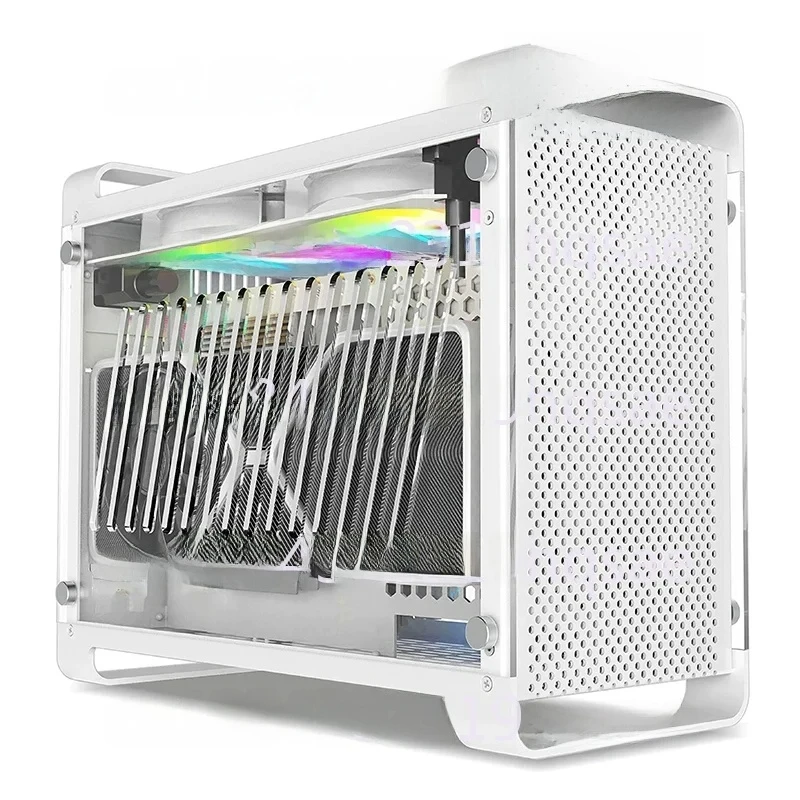 

G5 Plus Aluminum SFX Power Supply ITX Motherboard 4070 Graphics Card A4 Side Transparent Mini Chassis