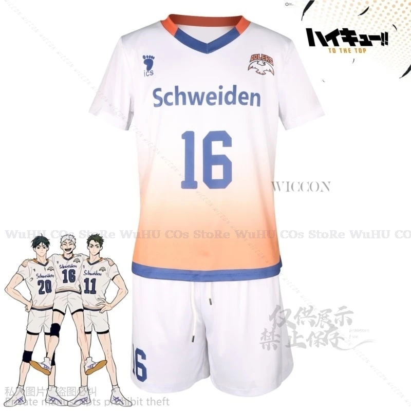 Anime Haikyuuuu Cosplay Costume Team AD Volleyball Club Kageyama Tobio Cos Ushijima Wakatoshi Sportswear Uniform Korai Hoshiumi