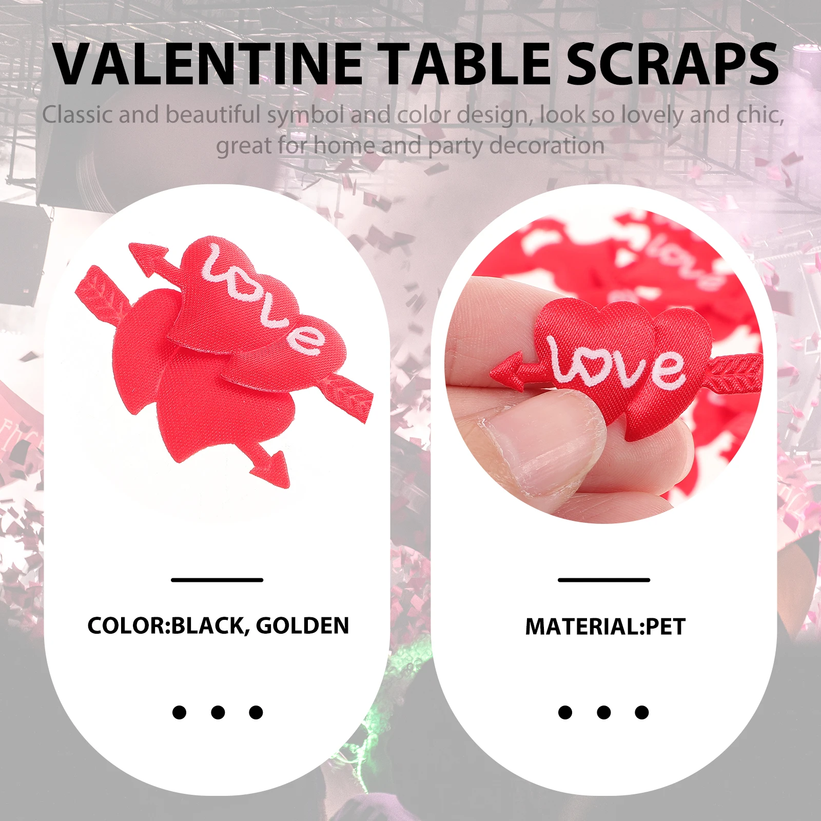 

100pcs Red Sponge Heart Scraps Decor Centerpiece Wedding Table Valentine PartyDecoration Lovely Chic Romantic Atmosphere