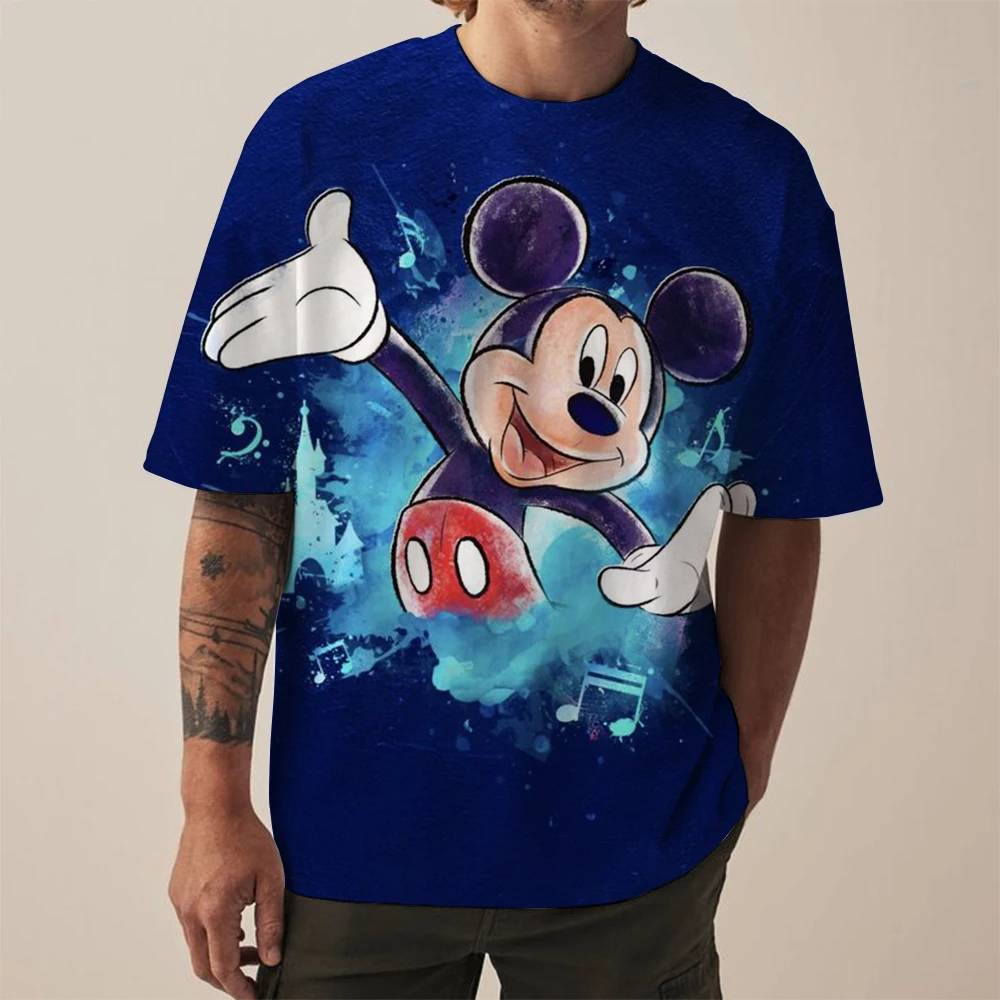 

2025 Disney T-Shirts Mickey Minnie Mouse Cartoon Anime 3D Print Streetwear Men Kids Fashion Oversized T Shirt Kids Tees Tops