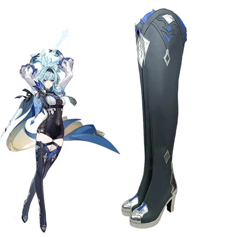 

NewGenshin Impact Eula Cosplay Shoes Anime Chinese Style Halloween Party for Women Game Role Playing Costume Props2025