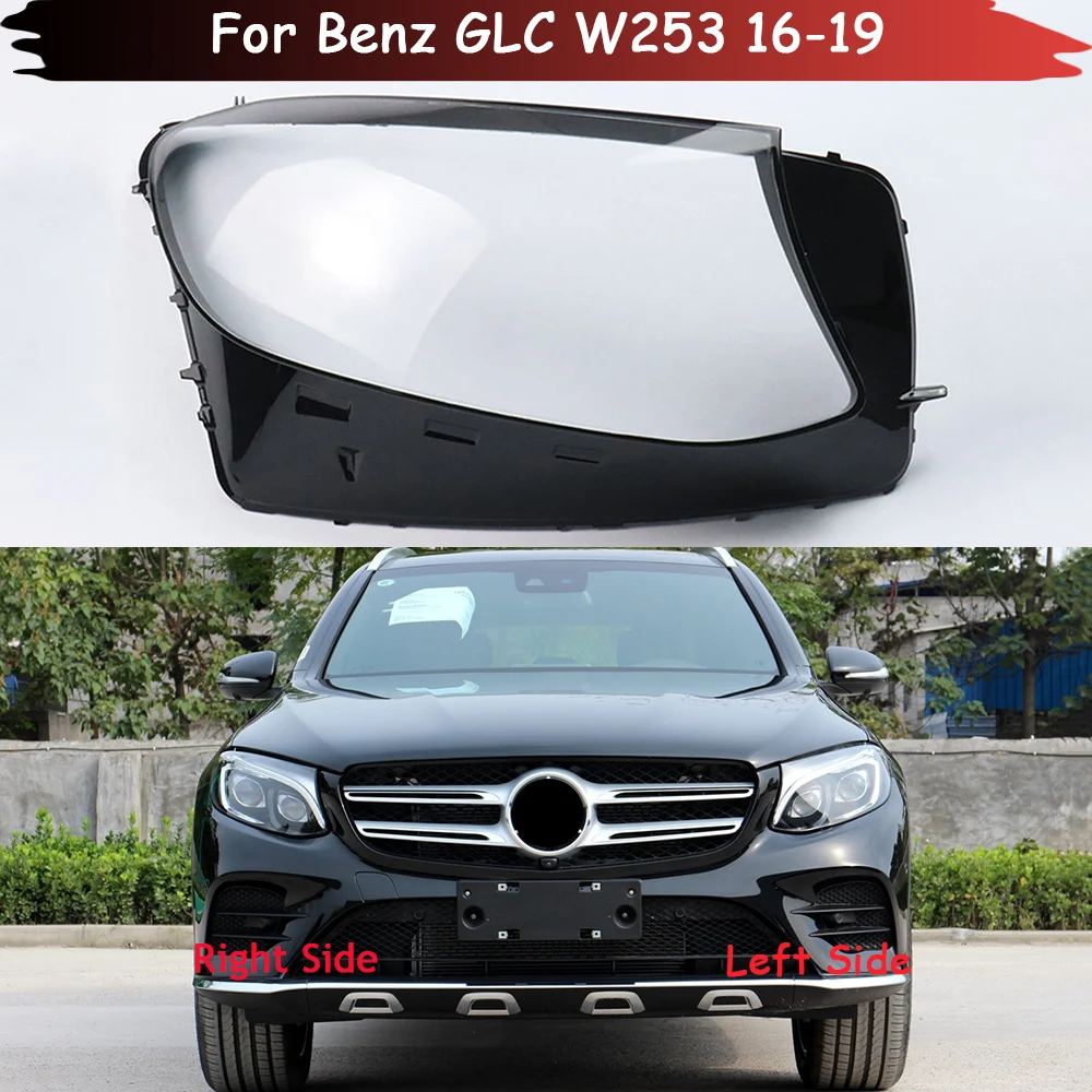 

For Benz GLC W253 GLC200 GLC260 GLC300 2016-2019 Car Headlight Cover Lampcover Lampshade Lamp Glass Lens Case Auto Light Caps