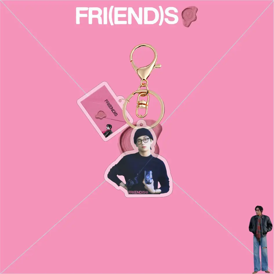 Acrylic Kpop Keychain FRIENDS Album Key Ring Pendent Accessories Merch