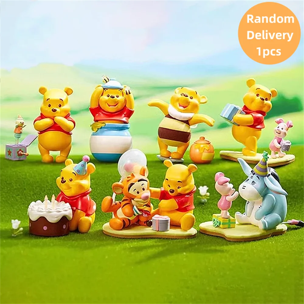 

Winnie The Pooh Blind Box 1PC Kawaii Anime Collectible Figurine Mystery Box Desktop Ornament Cartoon Toy for Kids Adults Gift