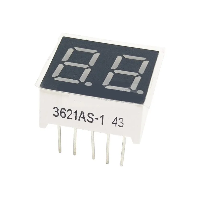 2PCS 0.36 Inch 2Bit Bright Red Light Digital Tube Common Anode/Cathode 3621AS/BH 3261BS/AH NEW